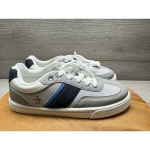 Original Penguin Shoes Frost Lace Up Sneakers - White Navy Size Women 5